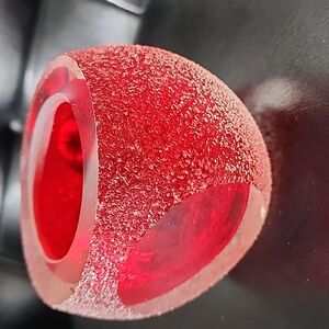 Fifth Avenue Crystal Red Geode Red 4" Votive Tealight Candle Holder